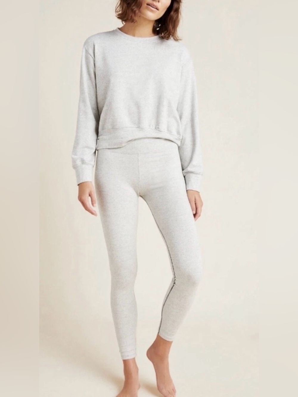 Sundry cotton leggings with navy inseam stitching